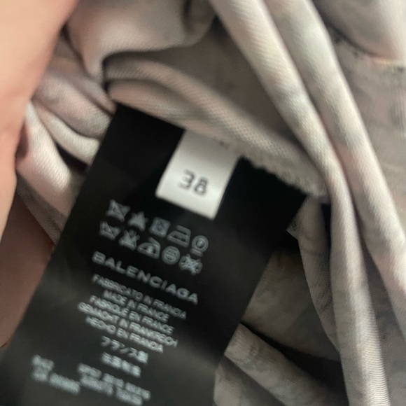 Balenciaga Red Pleated Tie Front Long Sleeve Dress - Picture 9 of 10